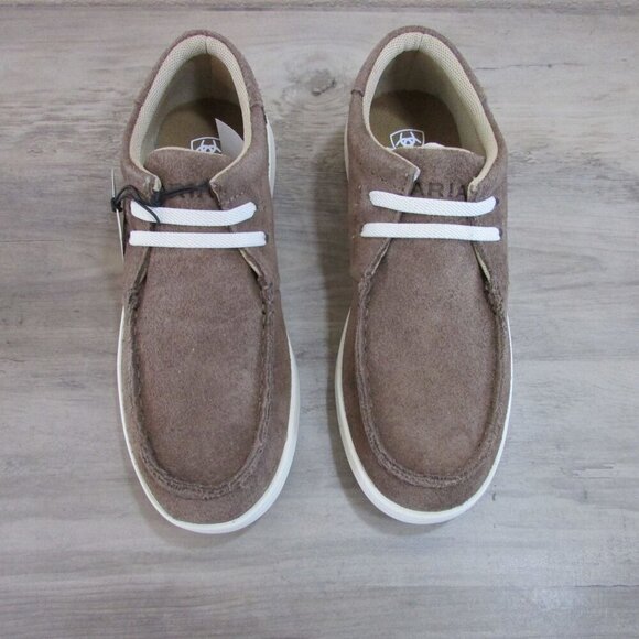 Ariat Toddler Kid's 8 Hilo Slip on Sneaker Shoe Brown Bomber Suede 10051007 - Picture 2 of 4